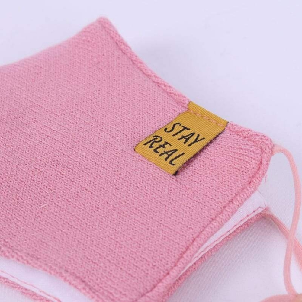 Women's Pink Knit Hat With Pom Pom & Matching Mask - Picture 9 of 13